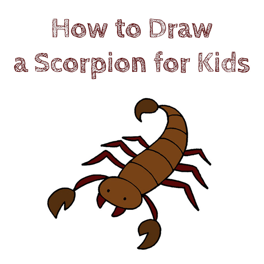 how to draw a scorpion easy