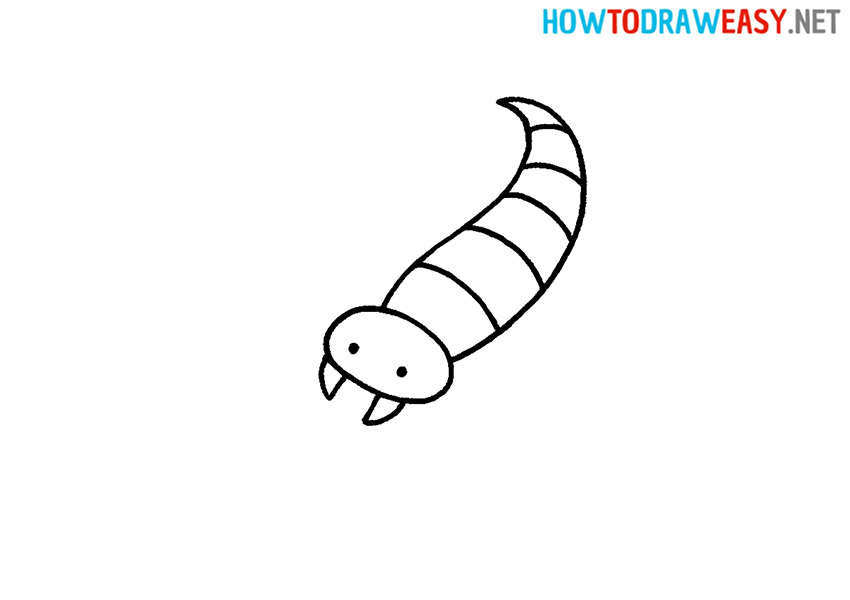 how to draw a scorpion tail
