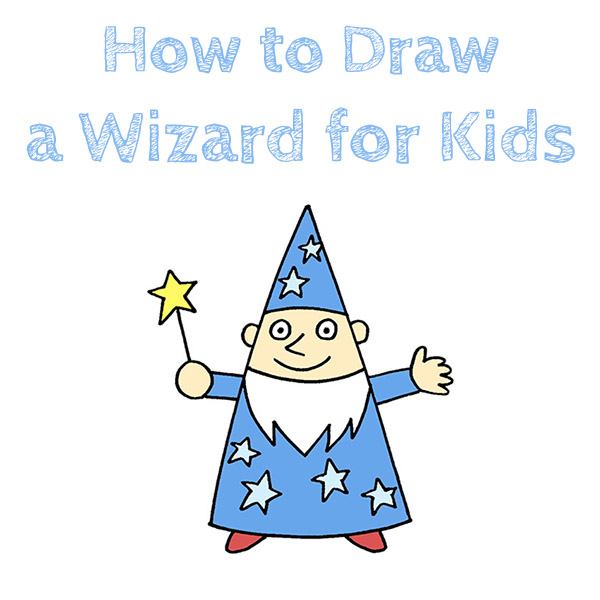 How to Draw a Wizard for Kids
