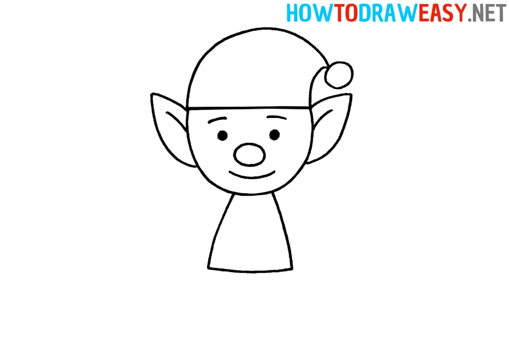 Easy Elf Drawing