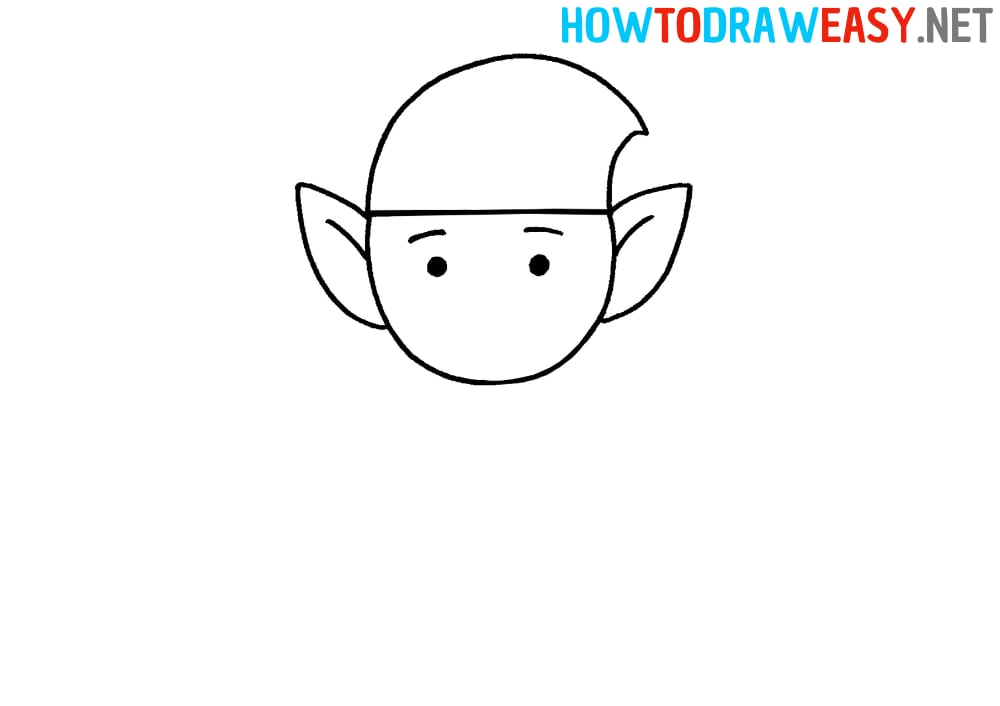 Elf Hat Step by Step Drawing