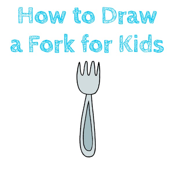 How to Draw a Fork for Kids