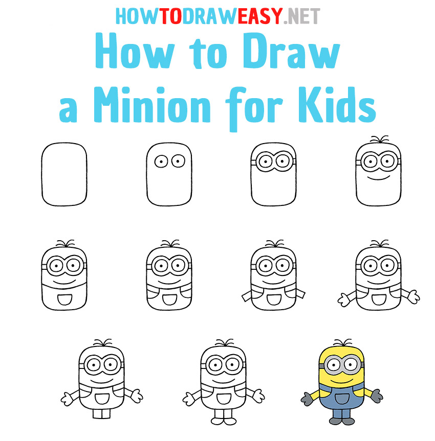 How to Draw Minion Step by Step