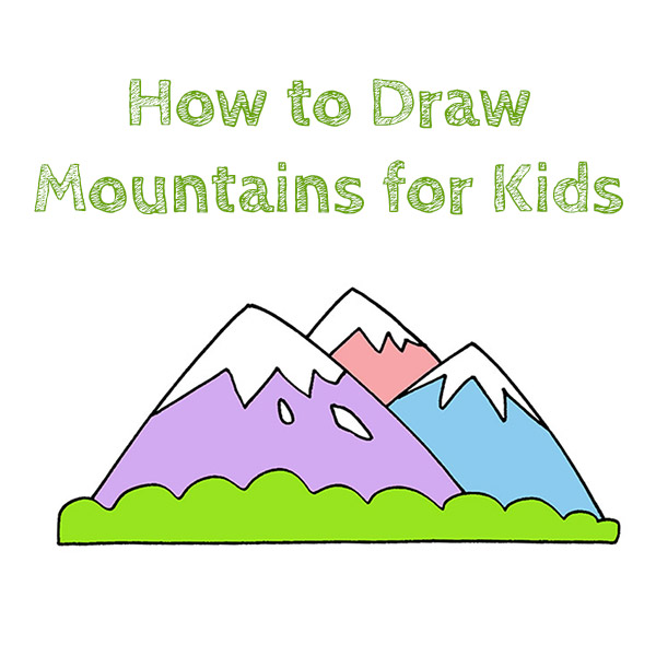 How to Draw Mountains for Kids