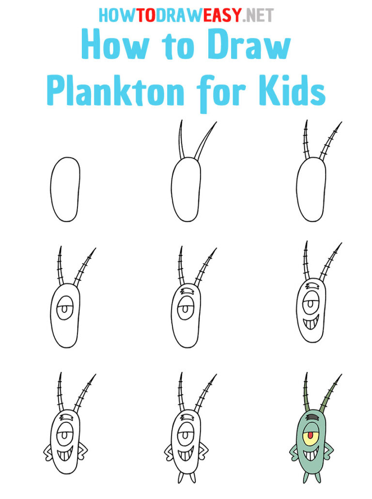 How to Draw Plankton for Kids How to Draw Easy