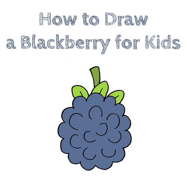 How to Draw a Blackberry for Kids
