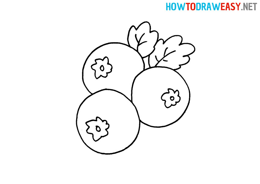 How to Draw a Cartoon Blueberries