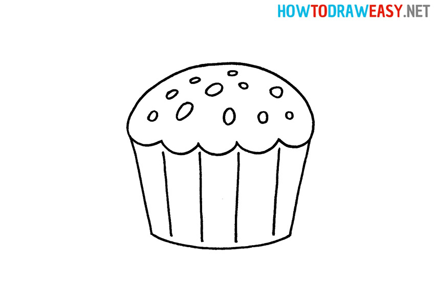 How to Draw a Cartoon Cupcake