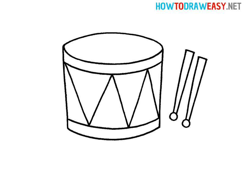 How to Draw a Cartoon Drum