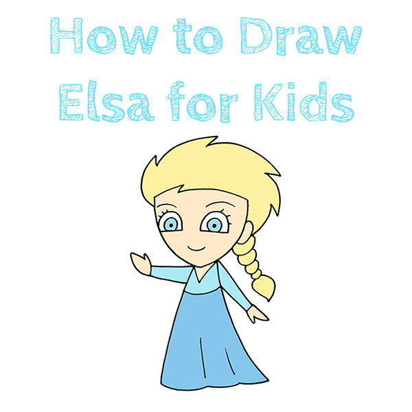 How to Draw Elsa for Kids