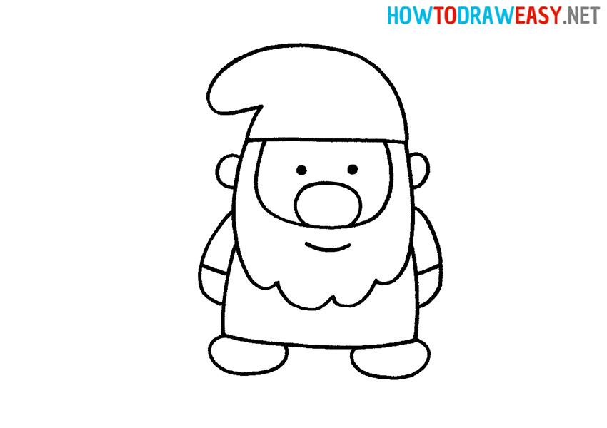 How to Draw a Cartoon Gnome