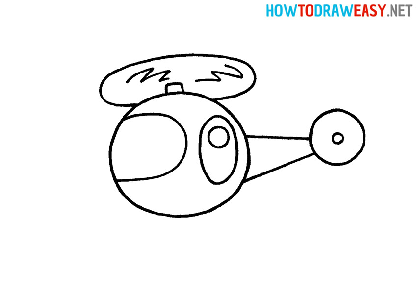 How to Draw a Cartoon Helicopter