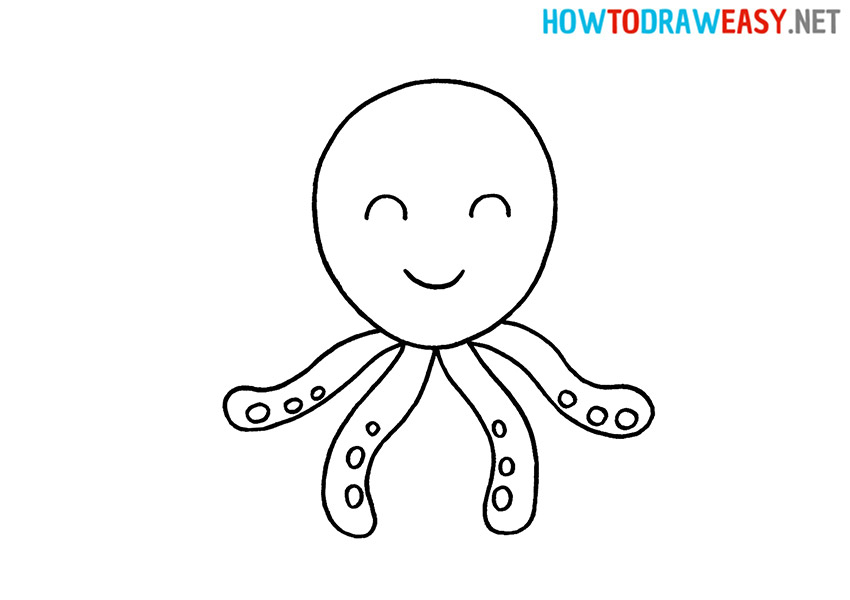 How to Draw a Cartoon Octopus