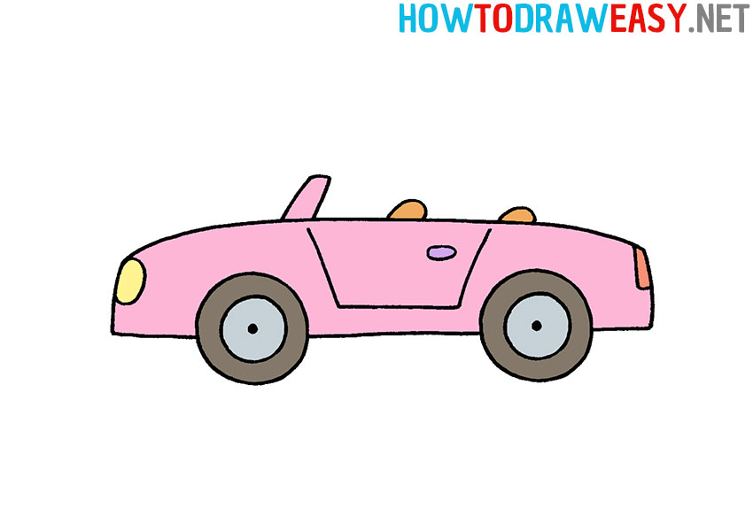 How to Draw a Convertible Car