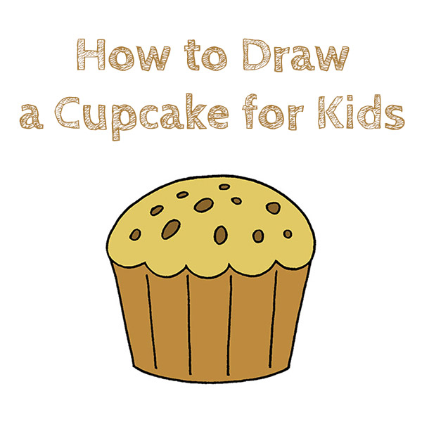 How to Draw a Cupcake for Kids