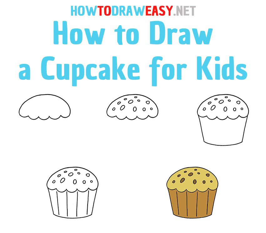 How to Draw a Cupcake Step by Step