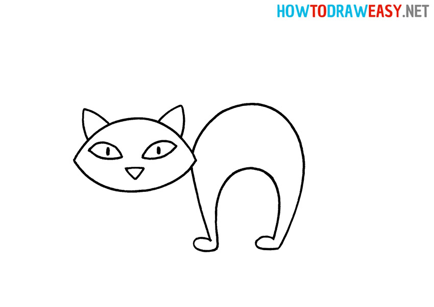 How to Draw a Cute Black Cat