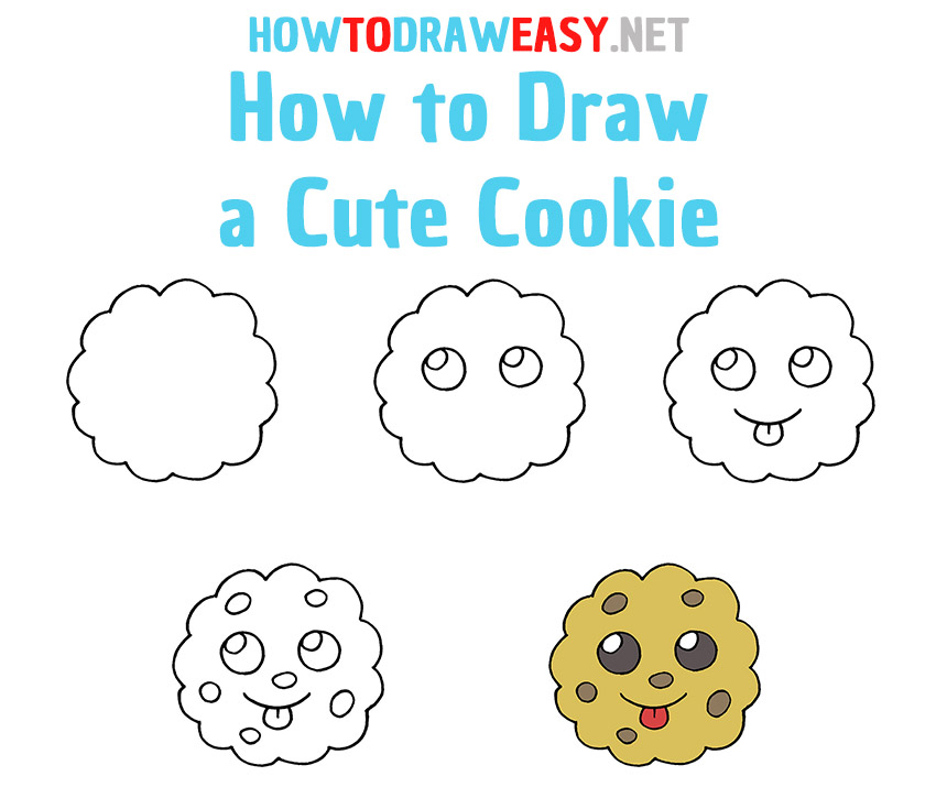 How to Draw a Cute Cookie Step by Step