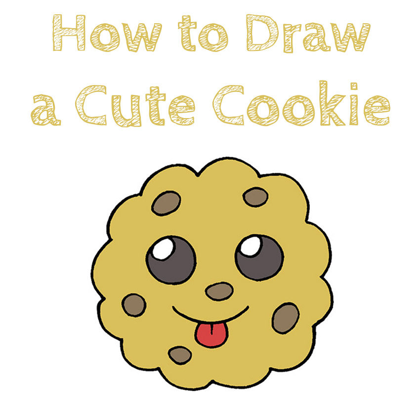 How to Draw a Cute Cookie for Kids