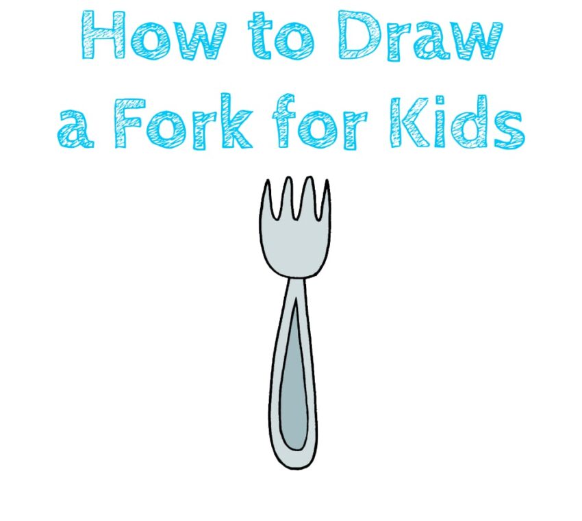 How to Draw a Fork for Kids How to Draw Easy
