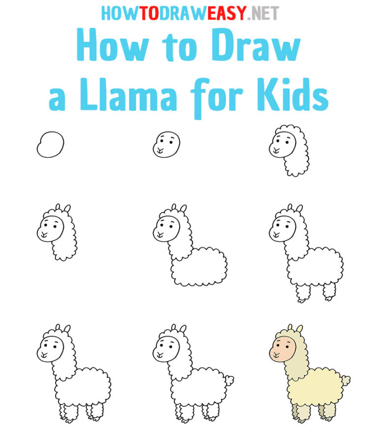 How to Draw a Llama for Kids How to Draw Easy