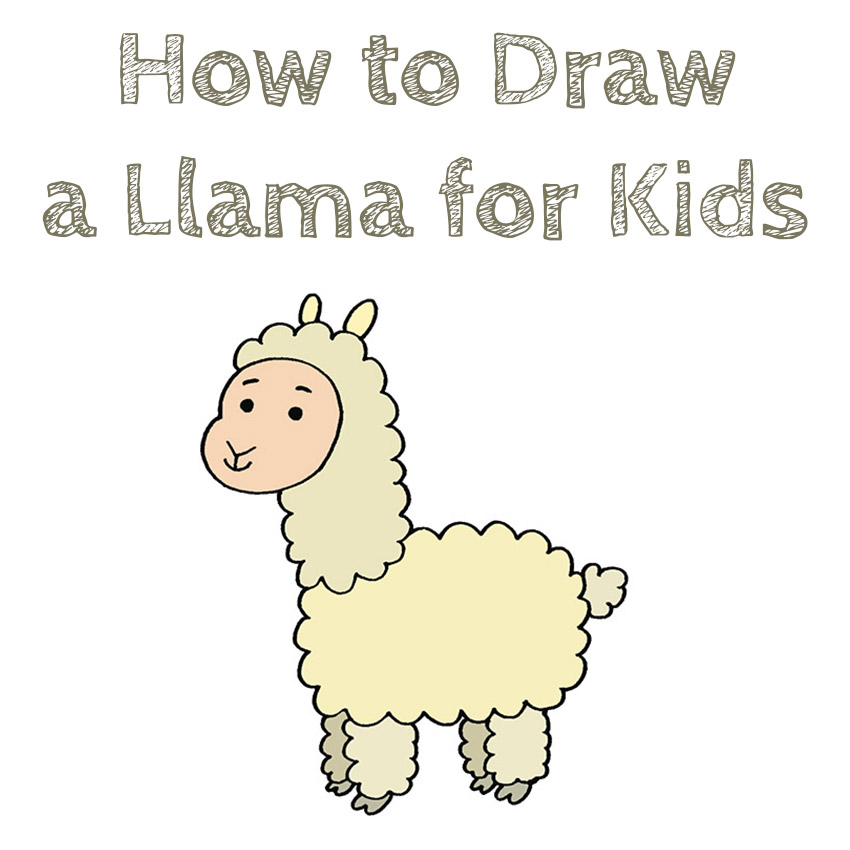 How to Draw a Llama for Kids