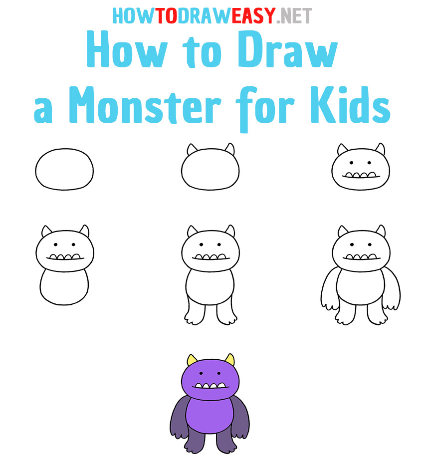 How to Draw a Monster Step by Step