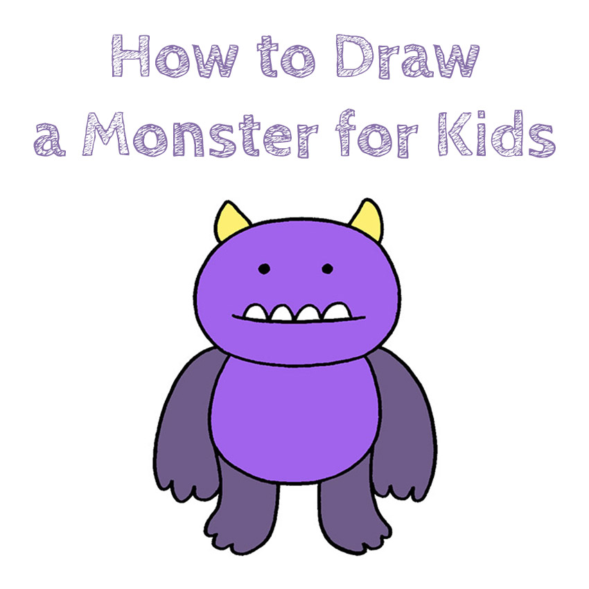 How to Draw a Monster for Kids