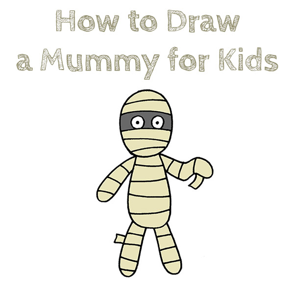 How to Draw a Mummy for Kids