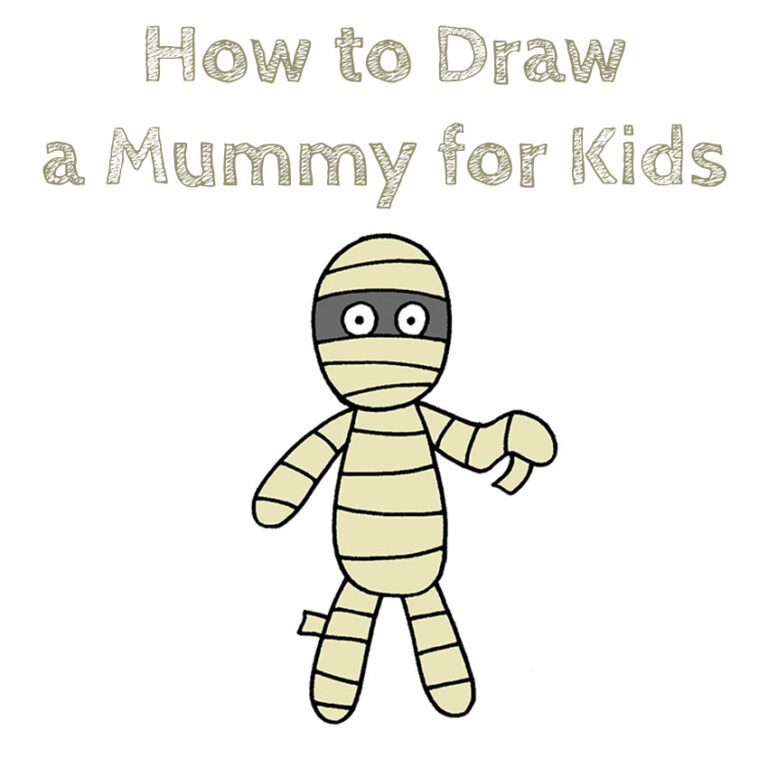 How to Draw a Mummy for Kids How to Draw Easy