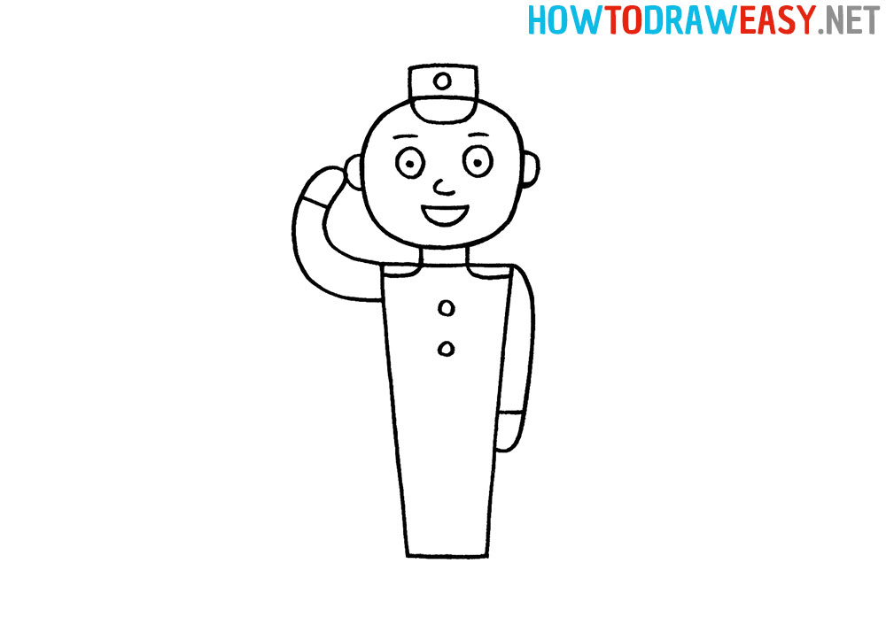 How to Draw a Police Officer Step by Step Easy