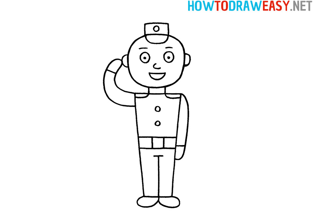 How to Draw a Policeman Easy