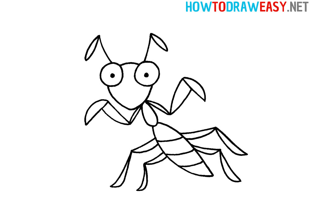 How to Draw a Praying Mantis Easy