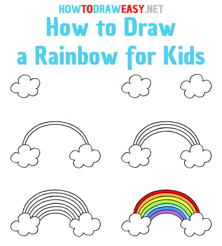 How to Draw a Rainbow for Kids How to Draw Easy