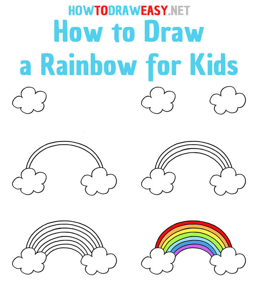 How to Draw a Rainbow for Kids How to Draw Easy