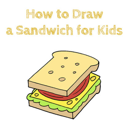 How to Draw a Sandwich Easy