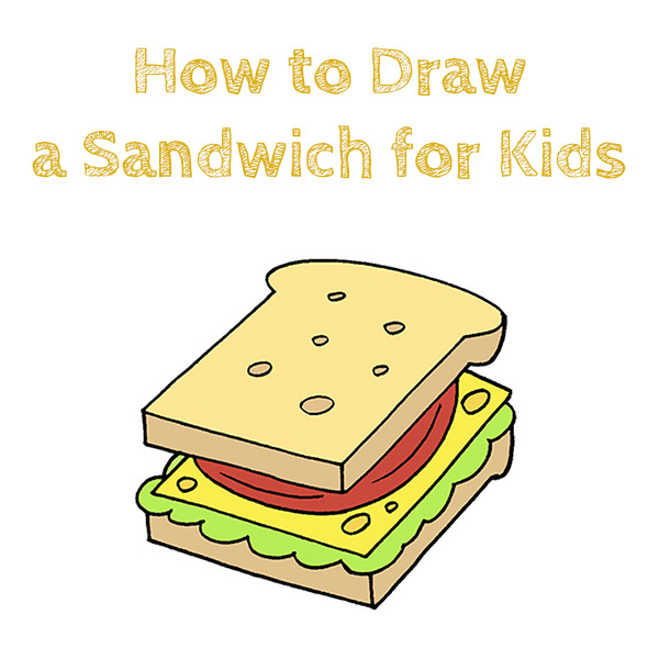 How to Draw a Sandwich for Kids