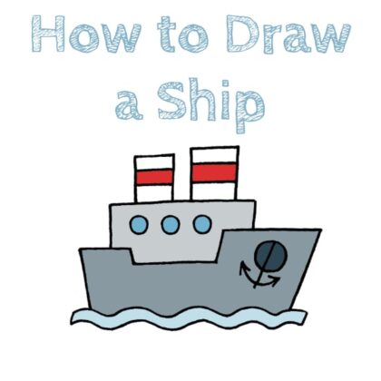 How to Draw a Ship Easy for Kids