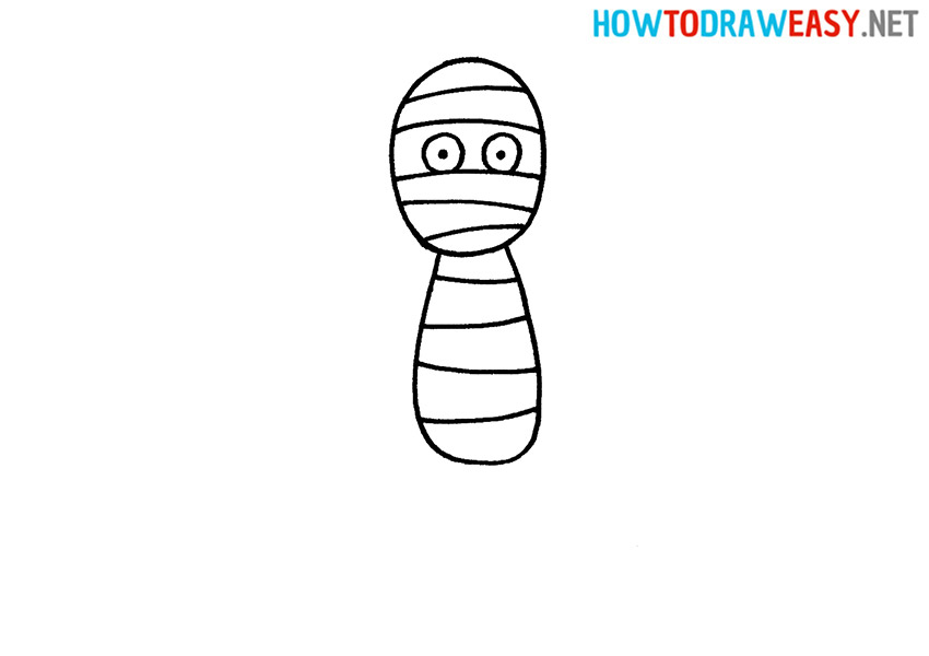 How to Draw a Simple Mummy