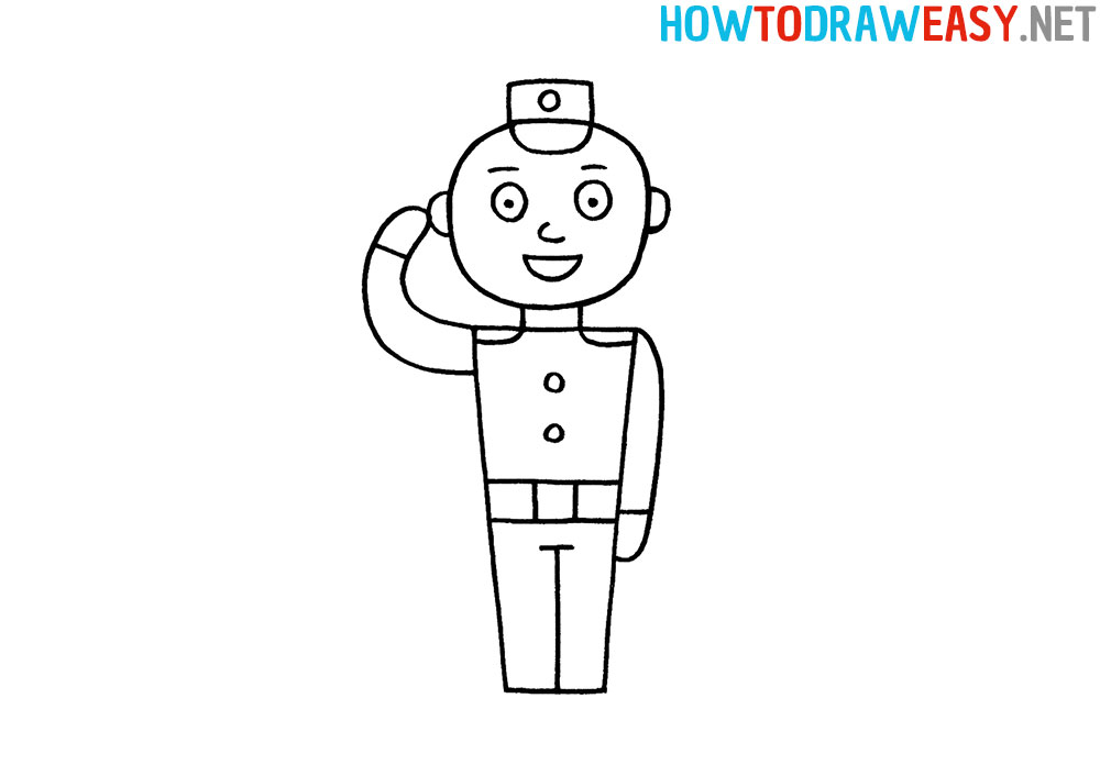 How to Draw a Simple Policeman