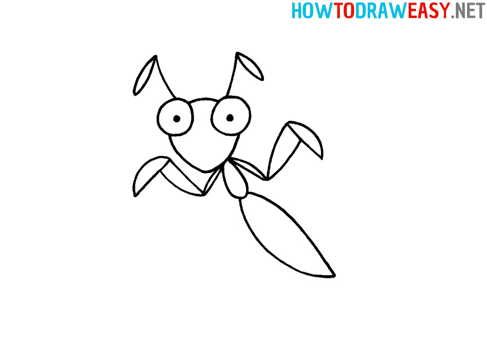 How to Draw a Simple Praying Mantis