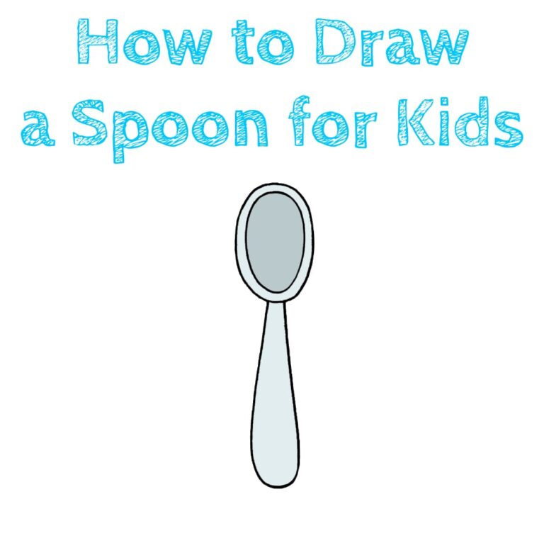 How to Draw a Spoon for Kids - How to Draw Easy