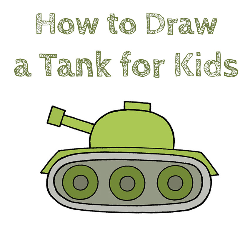 How to Draw a Tank for Kids