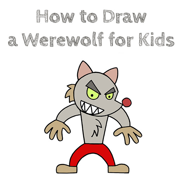 How to Draw a Werewolf for Kids
