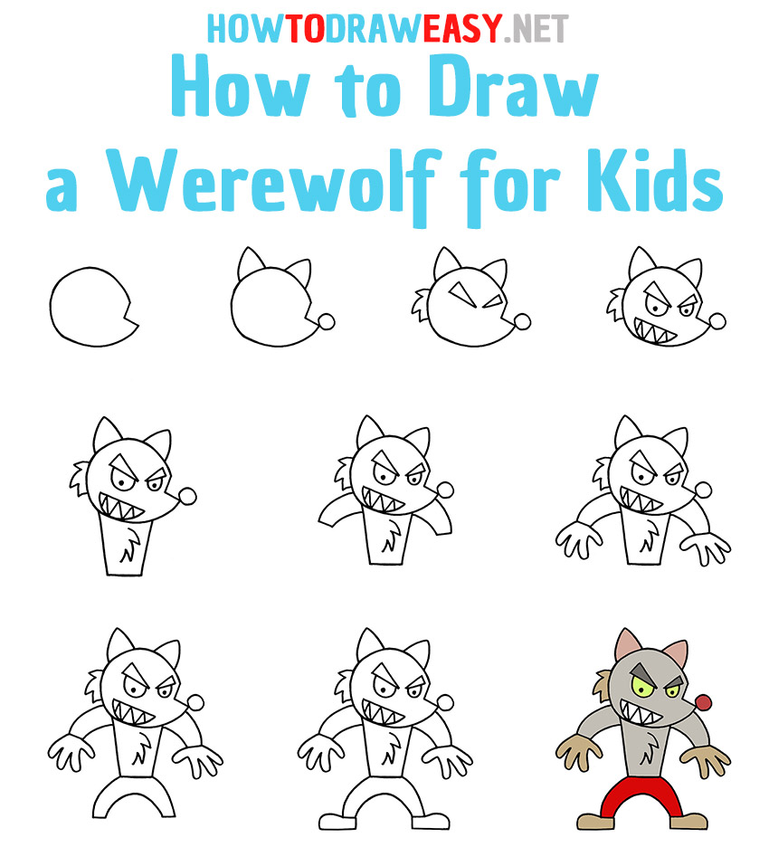 How to Draw a Werewolf Step by Step