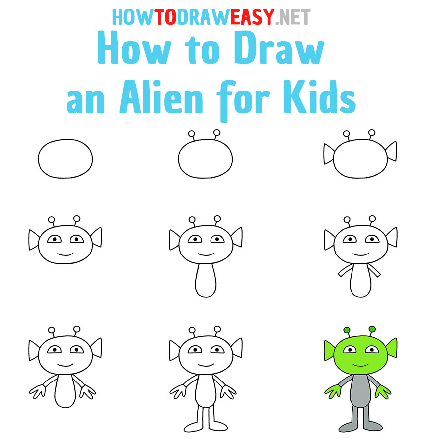How to Draw an Alien Step by Step