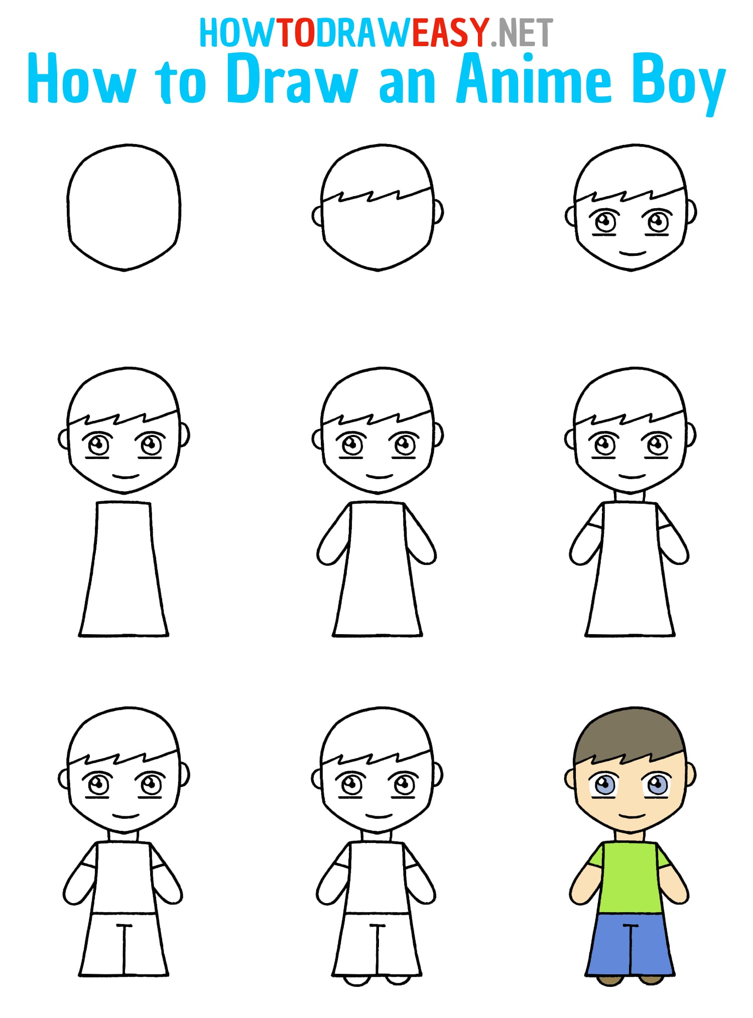 How to Draw an Anime Boy Step by Step