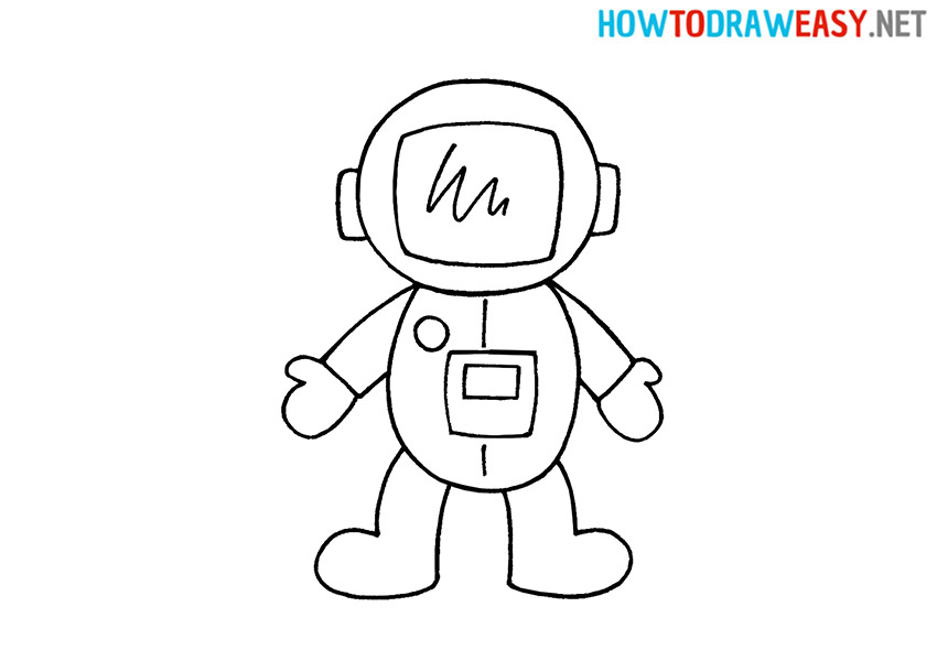 How to Draw an Easy Astronaut