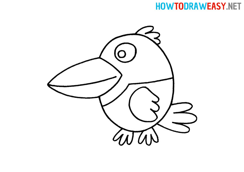 How to Draw an Easy Crow