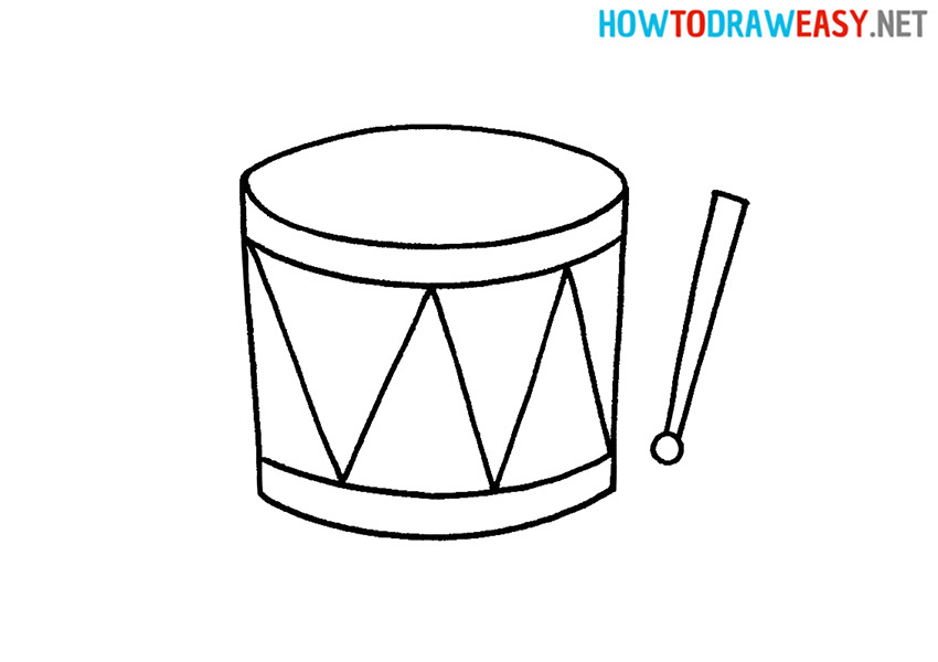 How to Draw an Easy Drum